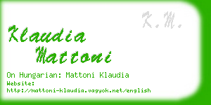 klaudia mattoni business card